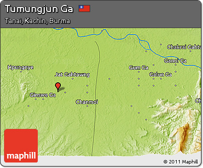 Physical 3D Map of Tumungjun Ga