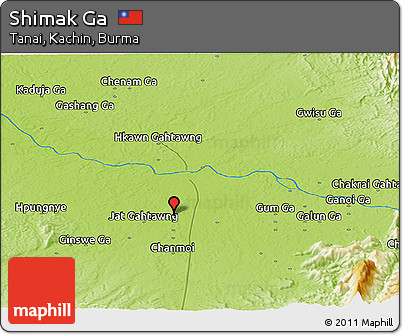 Physical Panoramic Map of Shimak Ga