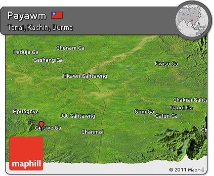 Satellite Panoramic Map of Payawm