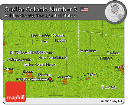 Physical 3D Map of Cuellar Colonia Number 3