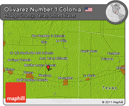 Physical 3D Map of Olivarez Number 1 Colonia