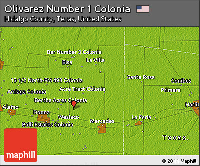 Physical 3D Map of Olivarez Number 1 Colonia