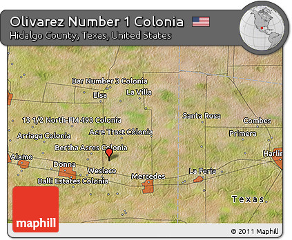 Satellite 3D Map of Olivarez Number 1 Colonia