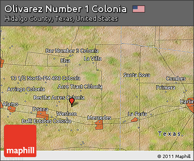 Satellite 3D Map of Olivarez Number 1 Colonia