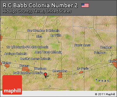 Satellite 3D Map of R C Babb Colonia Number 2
