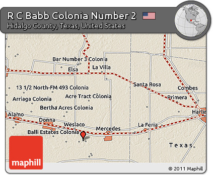 Shaded Relief 3D Map of R C Babb Colonia Number 2