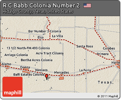 Shaded Relief 3D Map of R C Babb Colonia Number 2