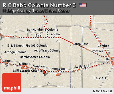 Shaded Relief 3D Map of R C Babb Colonia Number 2