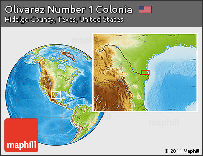 Physical Location Map of Olivarez Number 1 Colonia