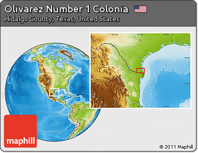 Physical Location Map of Olivarez Number 1 Colonia