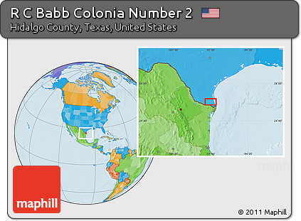 Political Location Map of R C Babb Colonia Number 2
