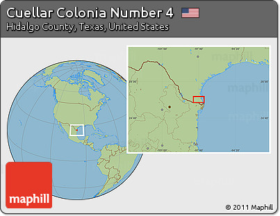 Savanna Style Location Map of Cuellar Colonia Number 4