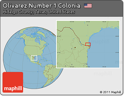Savanna Style Location Map of Olivarez Number 1 Colonia