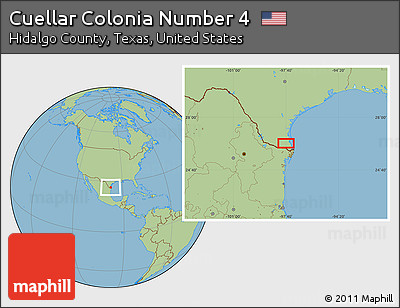 Savanna Style Location Map of Cuellar Colonia Number 4