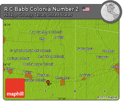 Physical Map of R C Babb Colonia Number 2