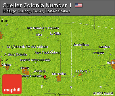 Physical Map of Cuellar Colonia Number 1