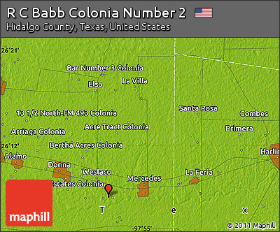 Physical Map of R C Babb Colonia Number 2