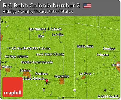 Physical Map of R C Babb Colonia Number 2
