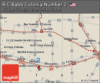Shaded Relief Map of R C Babb Colonia Number 2