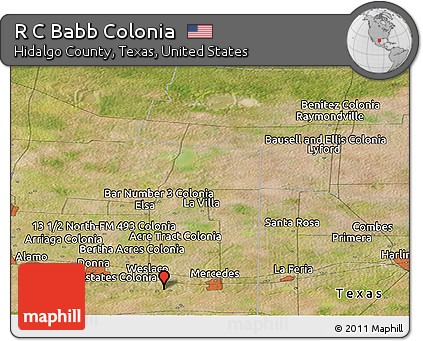 Satellite Panoramic Map of R C Babb Colonia