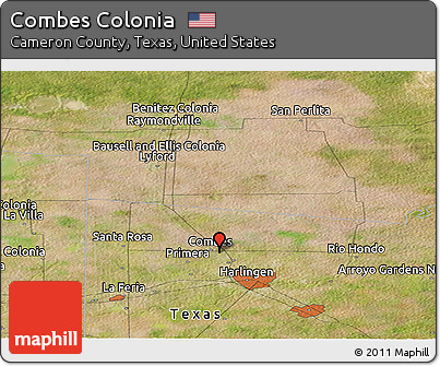 Satellite Panoramic Map of Combes Colonia