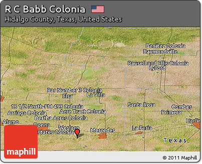 Satellite Panoramic Map of R C Babb Colonia