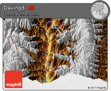 Physical 3D Map of Daxingdi