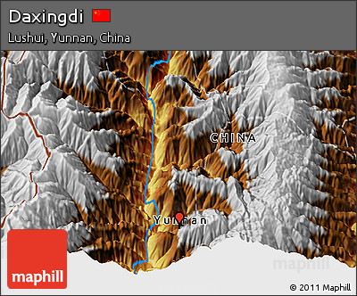Physical 3D Map of Daxingdi