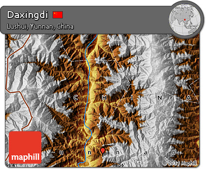 Physical Map of Daxingdi
