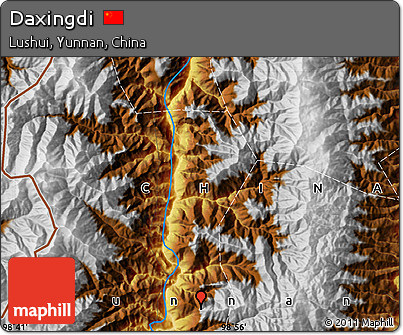 Physical Map of Daxingdi