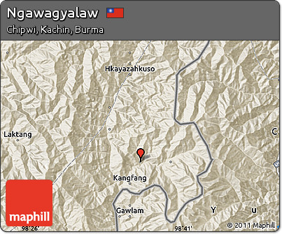 Shaded Relief Map of Ngawagyalaw