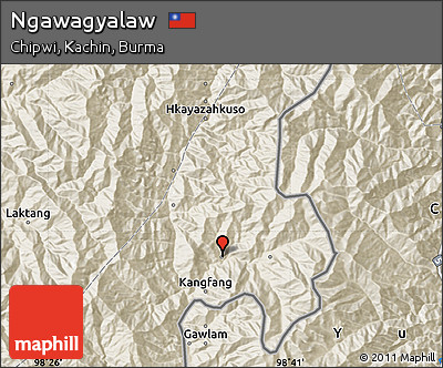 Shaded Relief Map of Ngawagyalaw