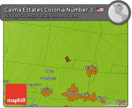 Physical 3D Map of Calma Estates Colonia Number 3