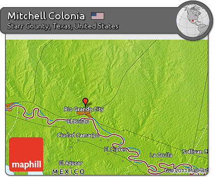 Physical 3D Map of Mitchell Colonia