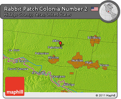 Physical 3D Map of Rabbit Patch Colonia Number 2