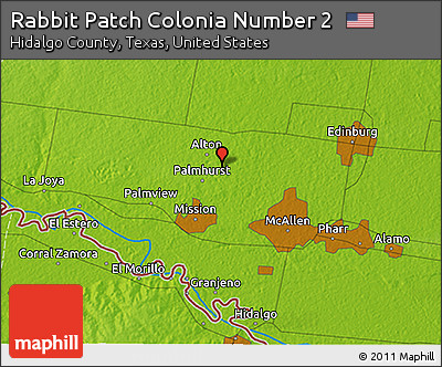 Physical 3D Map of Rabbit Patch Colonia Number 2