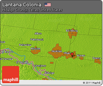 Physical 3D Map of Lantana Colonia