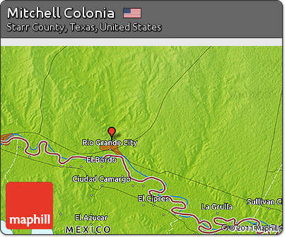 Physical 3D Map of Mitchell Colonia