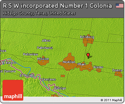 Physical 3D Map of R S W Incorporated Number 1 Colonia