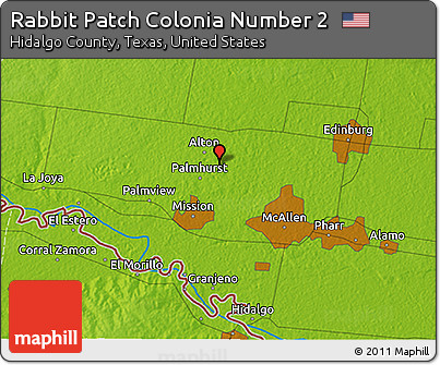 Physical 3D Map of Rabbit Patch Colonia Number 2