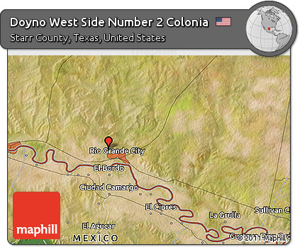 Satellite 3D Map of Doyno West Side Number 2 Colonia