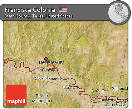 Satellite 3D Map of Francisca Colonia