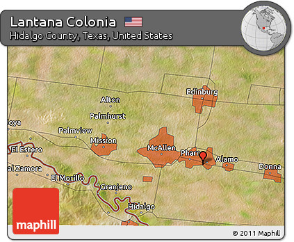 Satellite 3D Map of Lantana Colonia