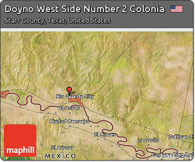 Satellite 3D Map of Doyno West Side Number 2 Colonia
