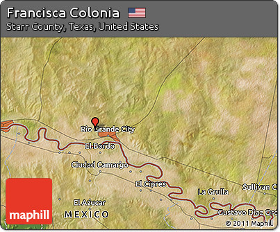 Satellite 3D Map of Francisca Colonia