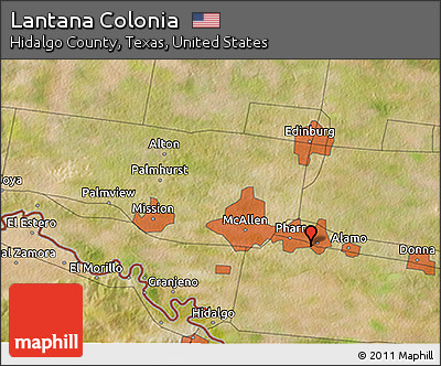 Satellite 3D Map of Lantana Colonia