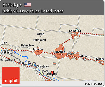 Shaded Relief 3D Map of Hidalgo