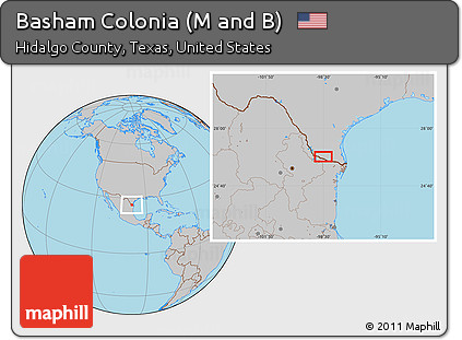 Gray Location Map of Basham Colonia (M and B)