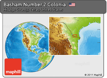 Physical Location Map of Basham Number 2 Colonia
