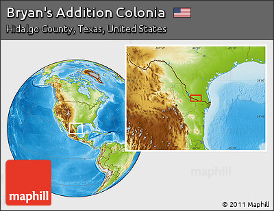 Physical Location Map of Bryan's Addition Colonia
